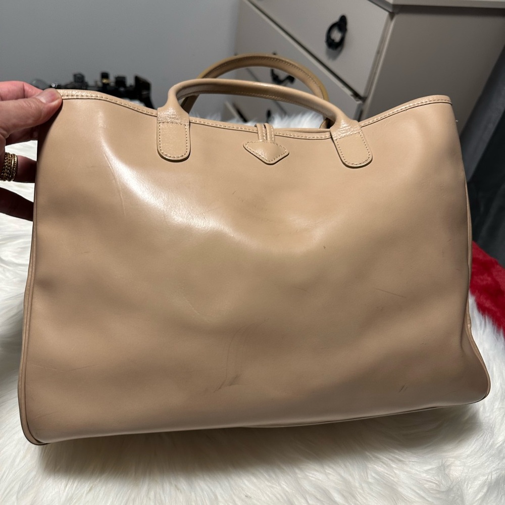 BEAUTIFUL - beige leather handbag - Picture 2 of 8